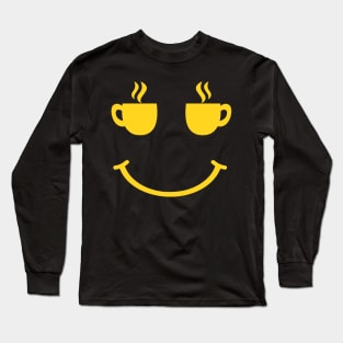 Coffee Cup Smile Long Sleeve T-Shirt